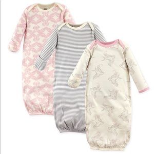 NWT 3 pack of gowns 0-6m